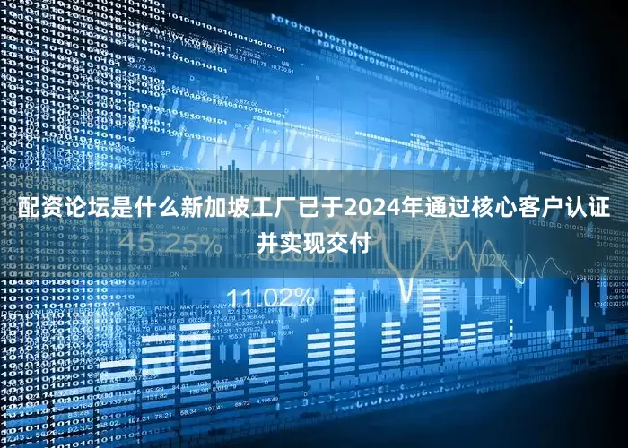 配资论坛是什么新加坡工厂已于2024年通过核心客户认证并实现交付