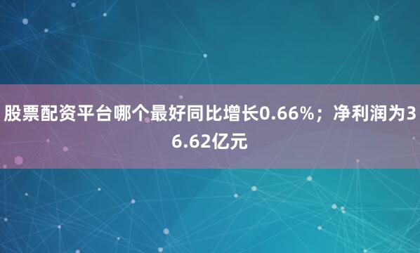 股票配资平台哪个最好同比增长0.66%；净利润为36.62亿元